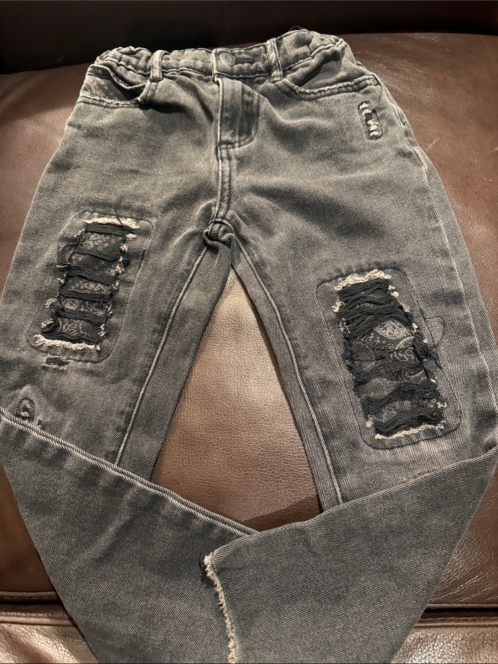 Carter's Kids Skinny Pajama Pants in Washed Black